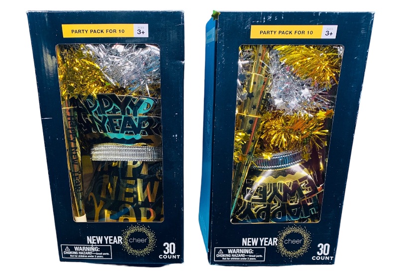 Photo 1 of 986342… 60 pieces of New Year’s party pack includes hats, tiaras, leis, and horns 