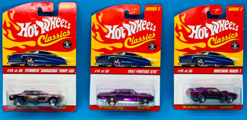 Photo 1 of 986363… 3 hot wheels classics muscle cars with special paint -1 redline 