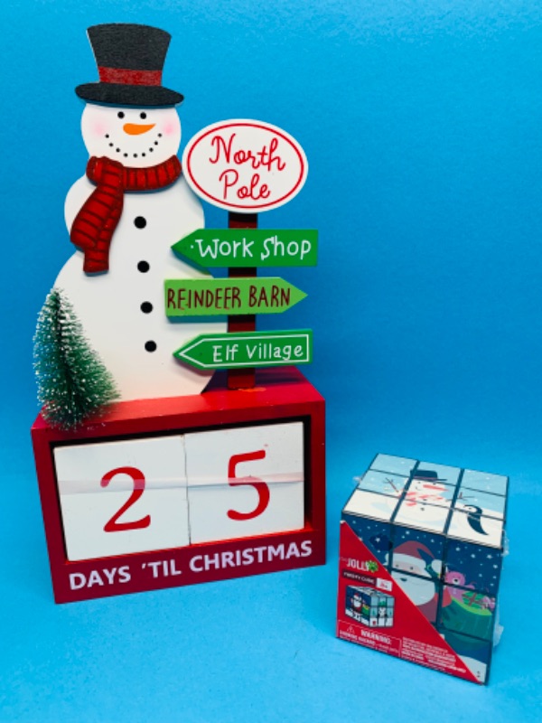 Photo 1 of 986378… countdown to Christmas block and holiday rubix cube