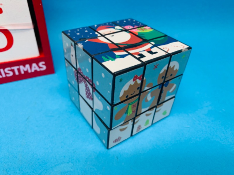 Photo 2 of 986378… countdown to Christmas block and holiday rubix cube