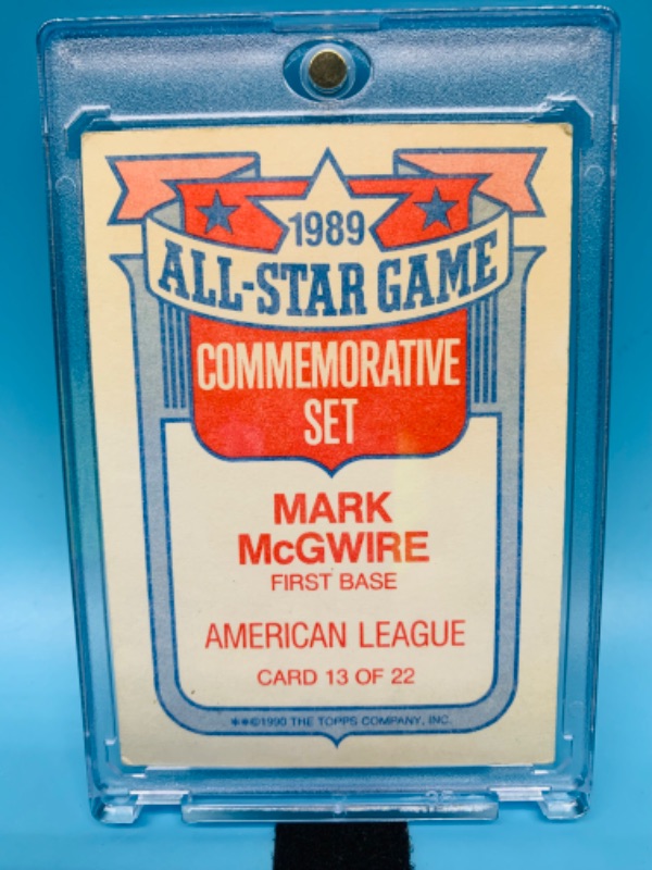 Photo 2 of 986452…Topps Mark McGwire all star game card 13  in hard plastic case 