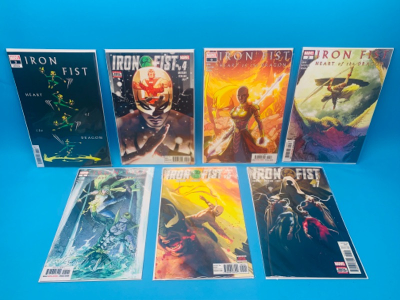 Photo 1 of 986482…7 iron fist  comics in plastic sleeves 