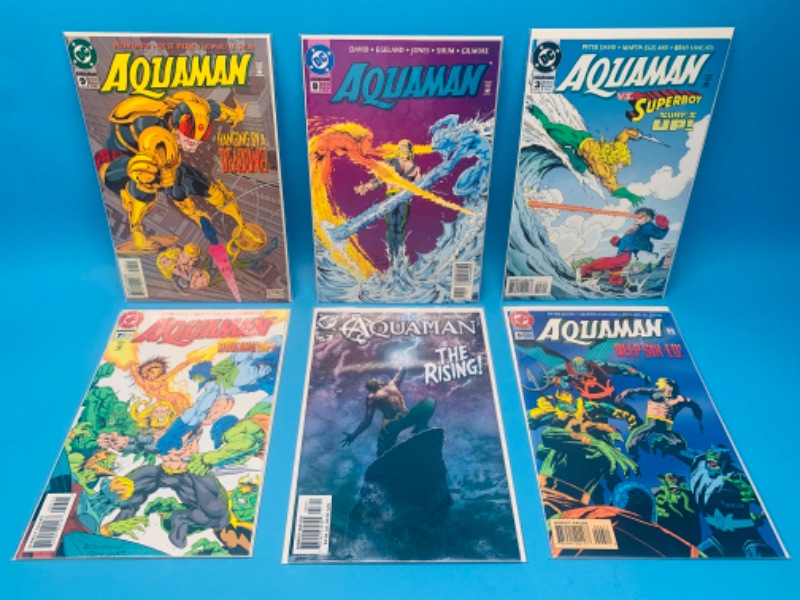 Photo 1 of 986497…6 aquaman  comics in plastic sleeves 