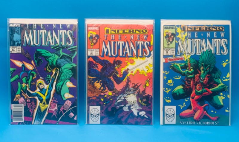 Photo 1 of 986498…3 vintage mutants  comics in plastic sleeves 