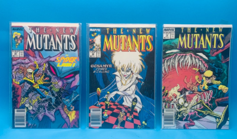 Photo 1 of 986499…3 vintage mutants  comics in plastic sleeves 
