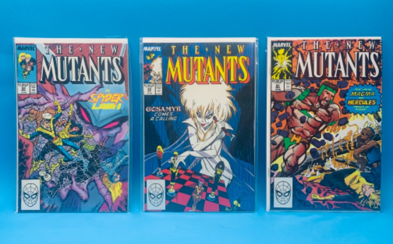 Photo 1 of 986500…3 vintage mutants  comics in plastic sleeves 