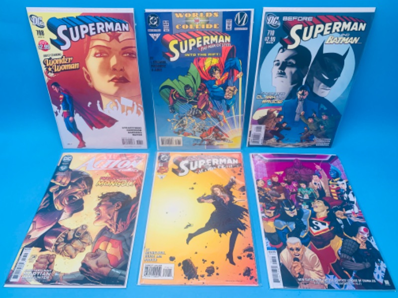 Photo 1 of 986503…6 Superman comics in plastic sleeves 
