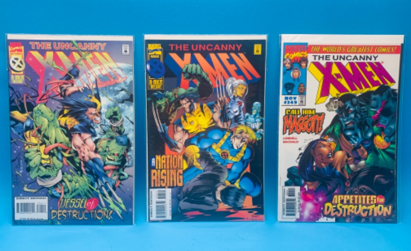 Photo 1 of 986505… 3 X-men comics in plastic sleeves 