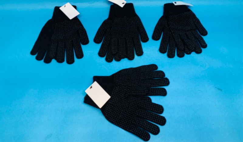 Photo 1 of 986718…4 pairs of ladies gripper gloves 