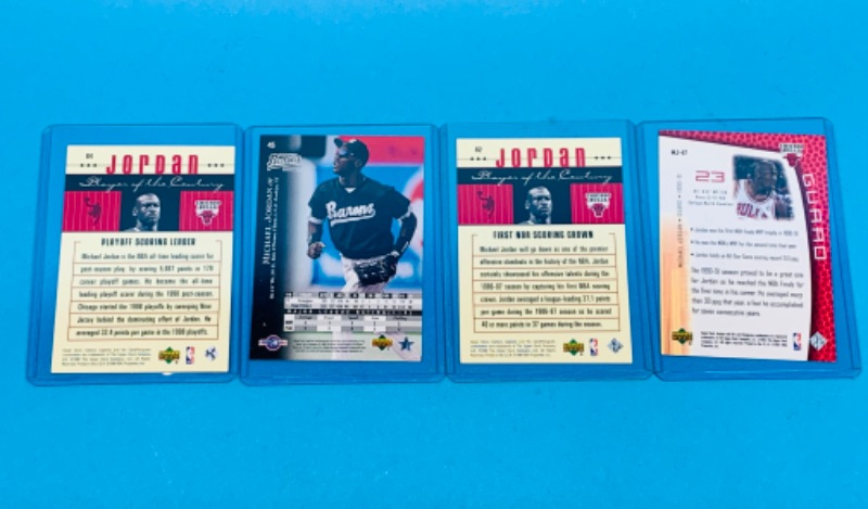 Photo 2 of 986730…4 Michael Jordan trading cards in hard plastic sleeves 