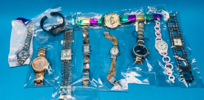 Photo 1 of 986750…10 ladies fashion watches-will need batteries replaced -in gift box