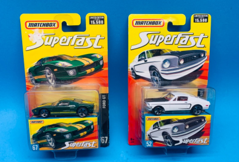 Photo 1 of 986768…2 matchbox superfast die cast Mustangs with boxes 