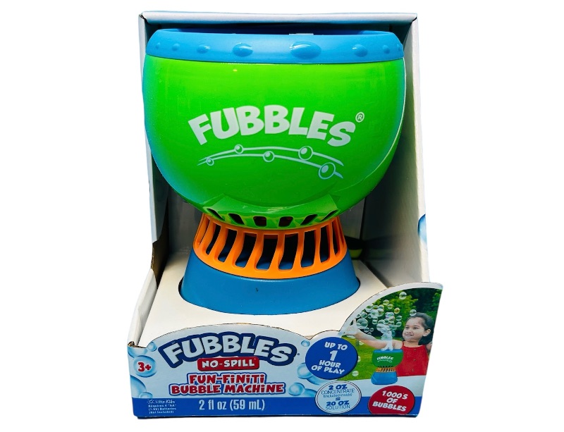 Photo 1 of 986860…Fubbles no spill fun finiti bubble machine 