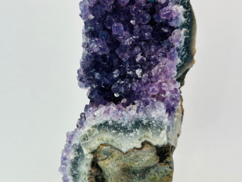 Photo 2 of 986930…7” amethyst crystal rock on stand -height includes display stand 