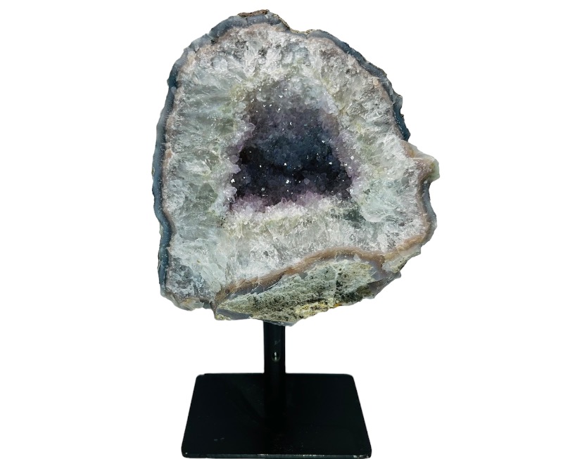 Photo 1 of 986931…6”  amethyst crystal rock on stand -height includes display stand 