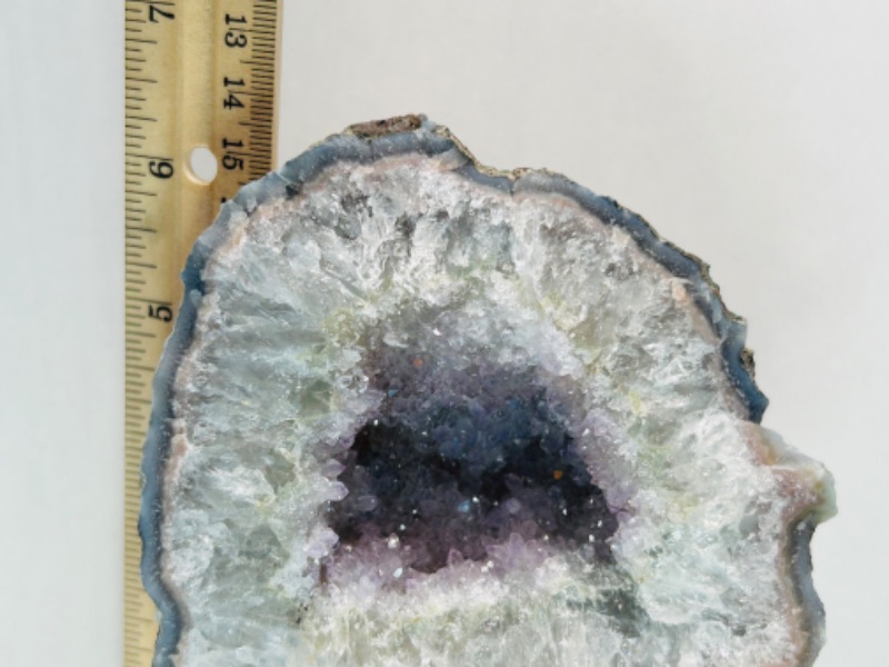 Photo 1 of 986931…6”  amethyst crystal rock on stand -height includes display stand 
