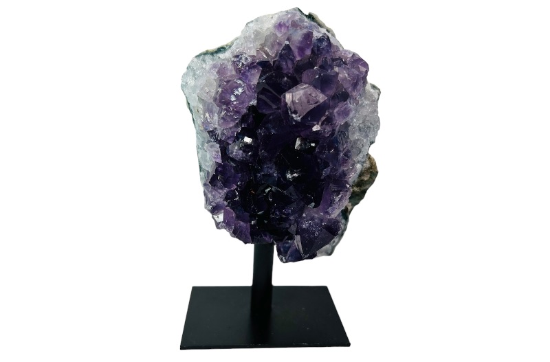 Photo 2 of 986933…5”  amethyst crystal rock on stand -height includes display stand 