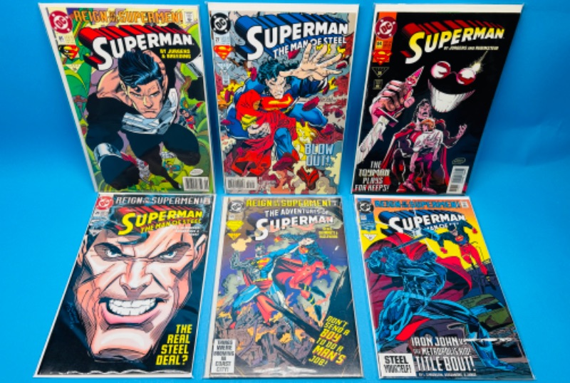 Photo 1 of 986940…6 Superman  comics in plastic sleeves 