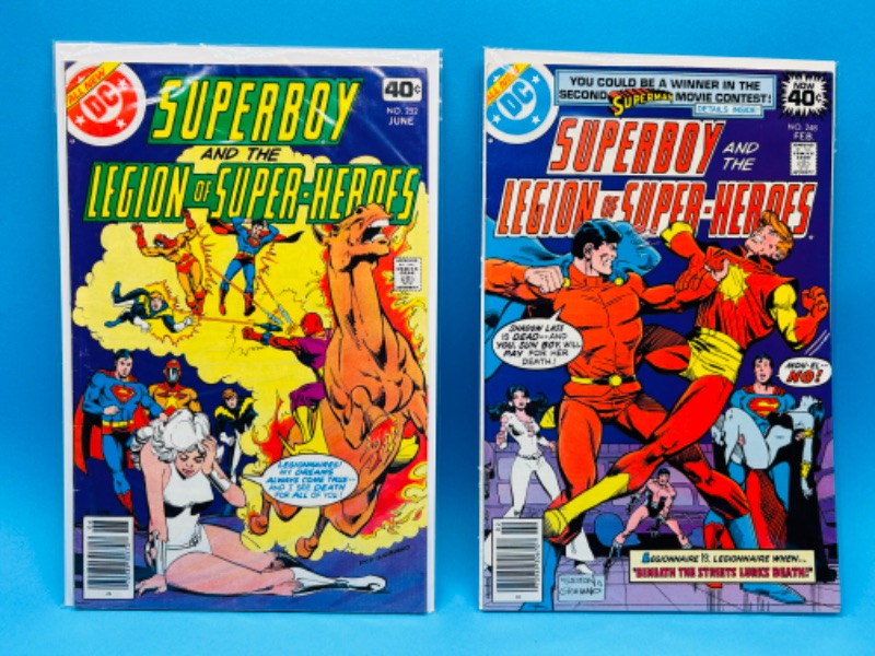 Photo 1 of 986953…vintage $.40 Superboy  comics in plastic sleeves 