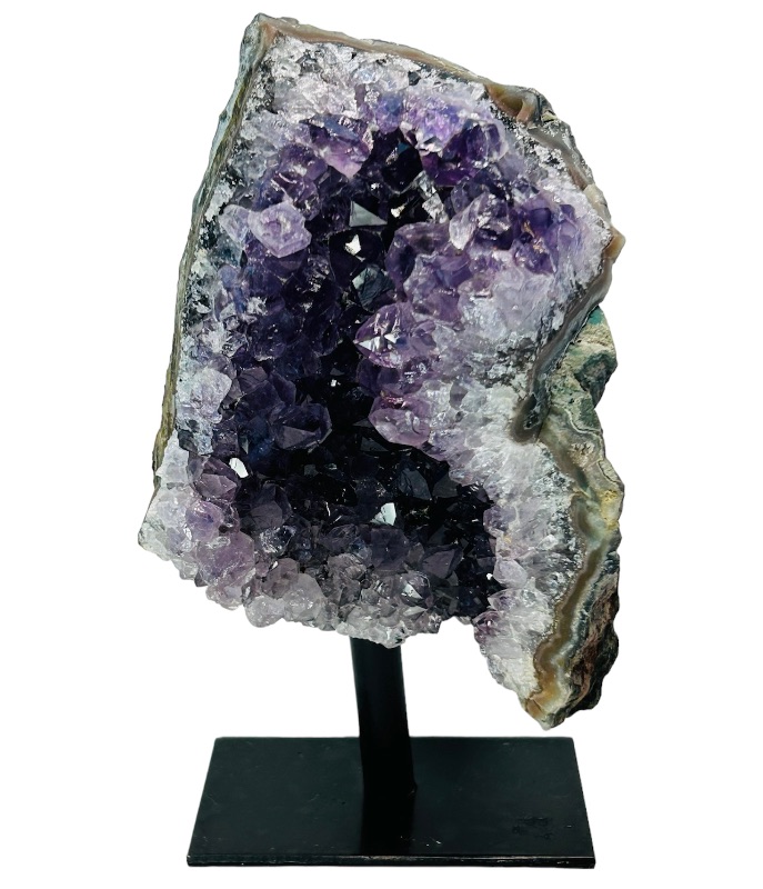 Photo 1 of 986966…5”  amethyst crystal rock on stand- height includes display stand 