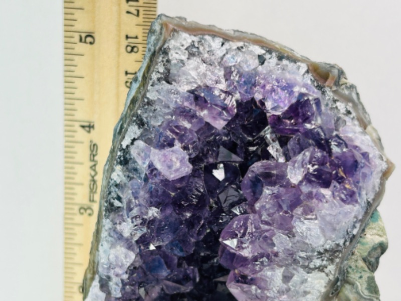 Photo 3 of 986966…5”  amethyst crystal rock on stand- height includes display stand 