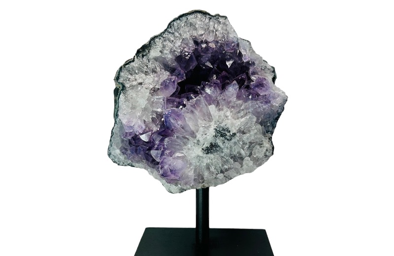 Photo 1 of 986967…6”  amethyst crystal rock on stand- height includes display stand 