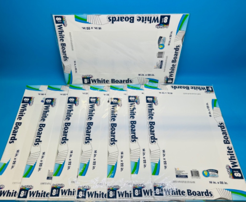 Photo 1 of 986970…8 artskills white boards 8 in each 14 x 22 inch