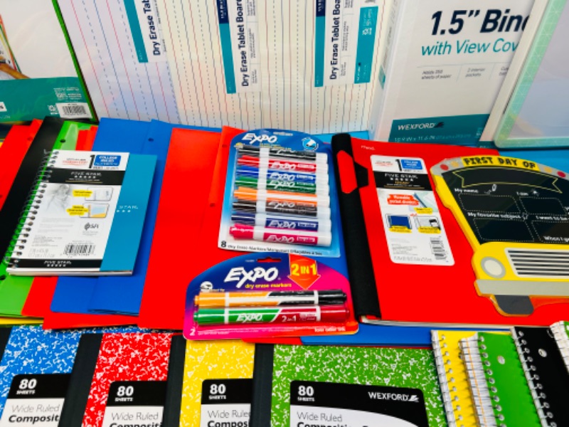 Photo 3 of 987039…folders, binders, notebooks, dry erase items