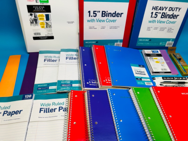 Photo 2 of 987069…binders, notebooks, pens, paper, folders