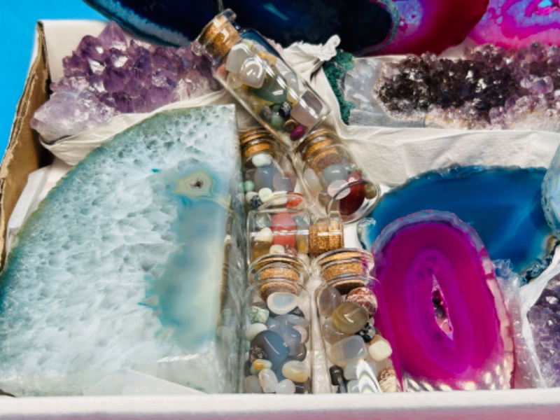 Photo 1 of 987083…amethyst, agate, and polished pebble collection 