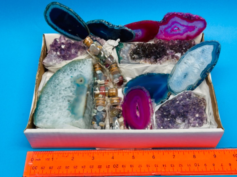 Photo 1 of 987083…amethyst, agate, and polished pebble collection 