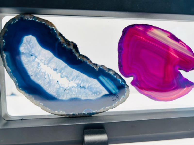 Photo 2 of 987084…agate slices in 9 x 4” display 