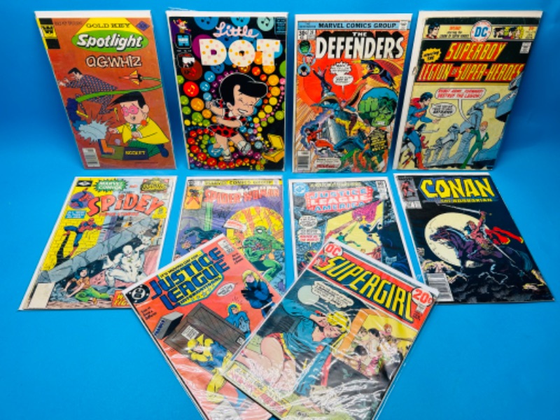 Photo 1 of 987087…condition issues-vintage comics with some stains, bends, wear