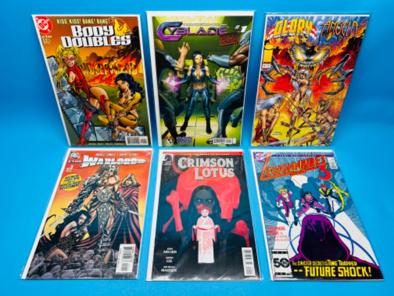 Photo 1 of 987094… 6 comics all #1’s in plastic sleeves 