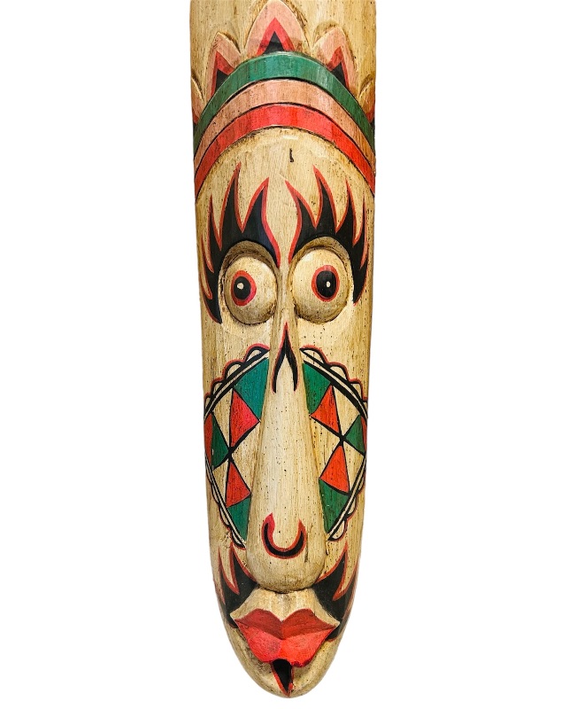 Photo 1 of 987109…over 3 foot tall wood tiki wall hanging 