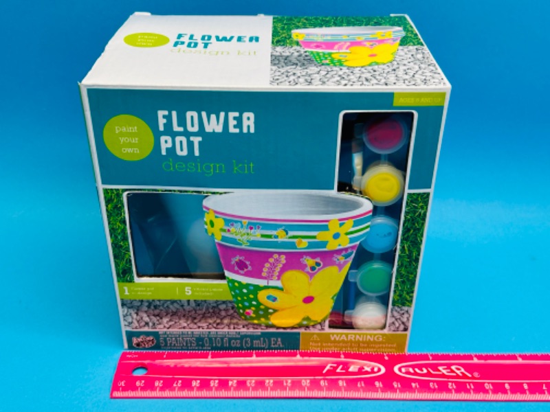 Photo 1 of 987143…paint your own flower pot design kit