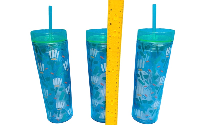 Photo 1 of 987165…3 large summer tumblers - one missing straw