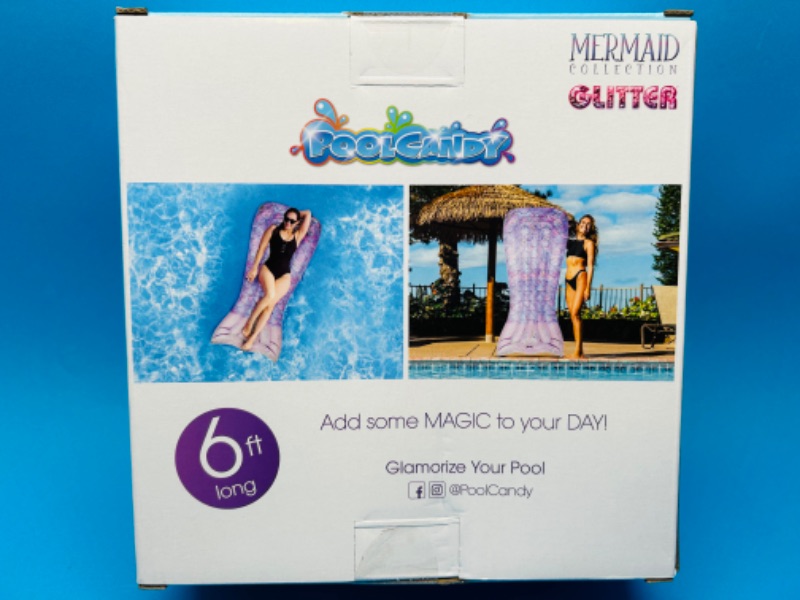 Photo 2 of 987190… Poolcandy mermaid tail glitter pool raft