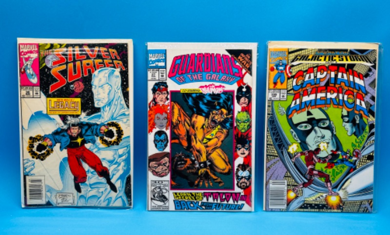 Photo 1 of 987255…  3 vintage comics in plastic sleeves 