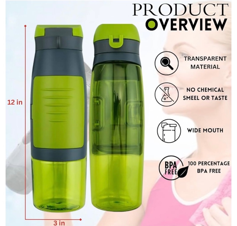 Photo 2 of 987308…3 leakproof sports bottles with storage 