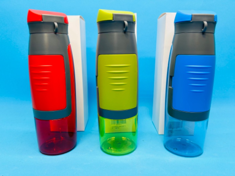 Photo 1 of 987308…3 leakproof sports bottles with storage 