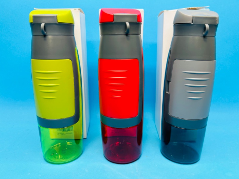 Photo 1 of 987309… 3 leakproof sports bottles with storage 