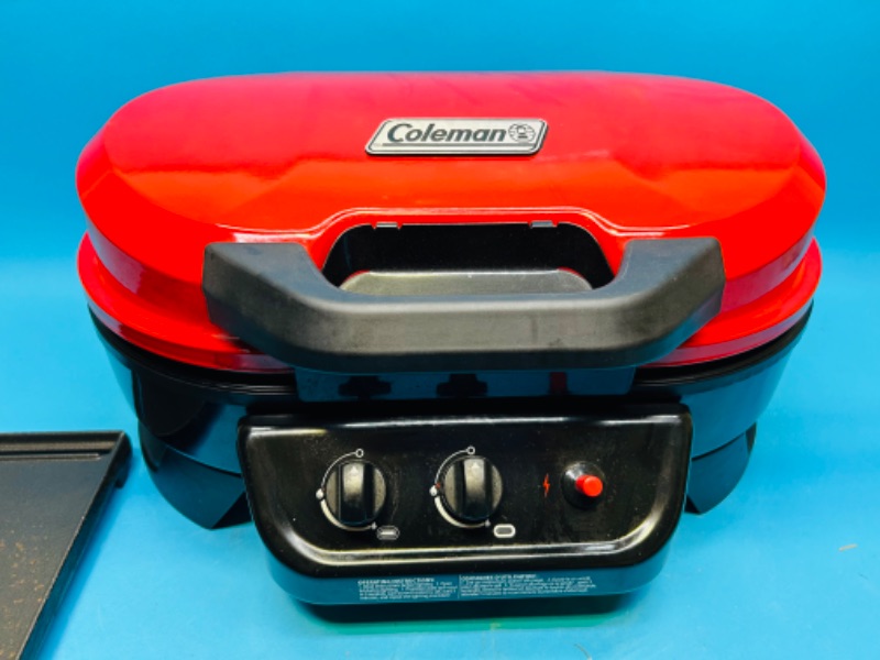 Photo 1 of 987368…Coleman tabletop propane grill with griddle plate and options propane bottle attachment 