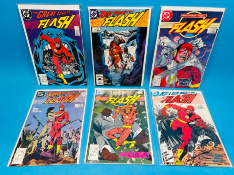 Photo 1 of 987375…6 flash  comics in plastic sleeves 