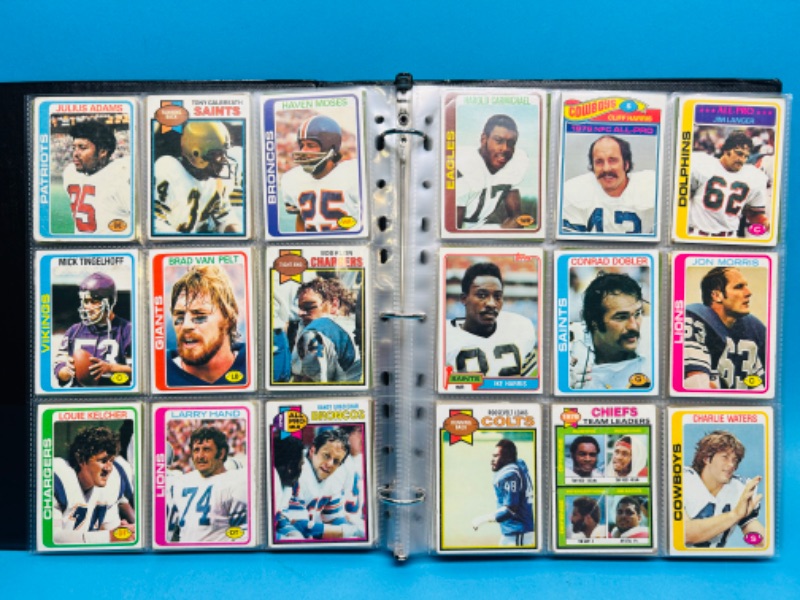 Photo 10 of 987383…243 mixed football cards from the 1970’s in binder- some may have wear from age 