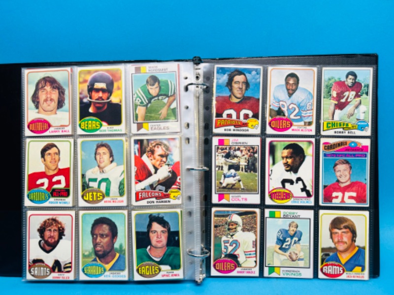 Photo 2 of 987383…243 mixed football cards from the 1970’s in binder- some may have wear from age 