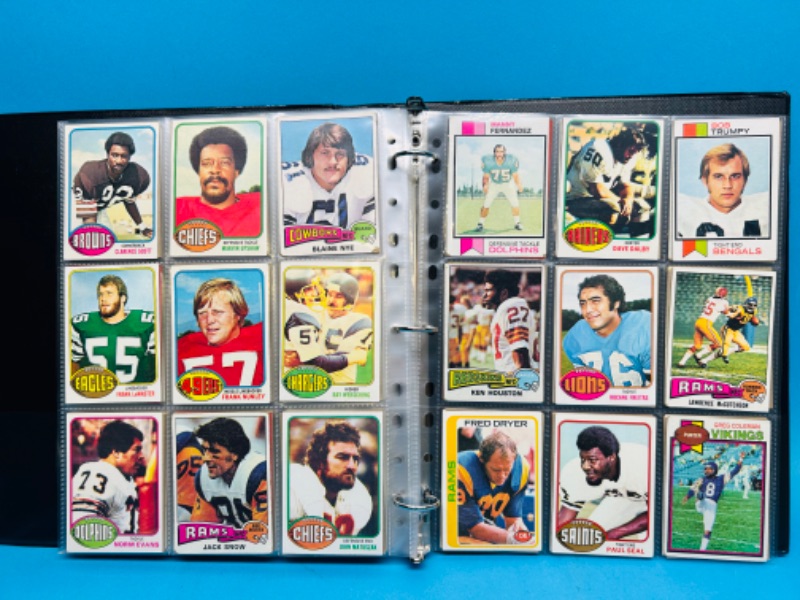 Photo 3 of 987383…243 mixed football cards from the 1970’s in binder- some may have wear from age 