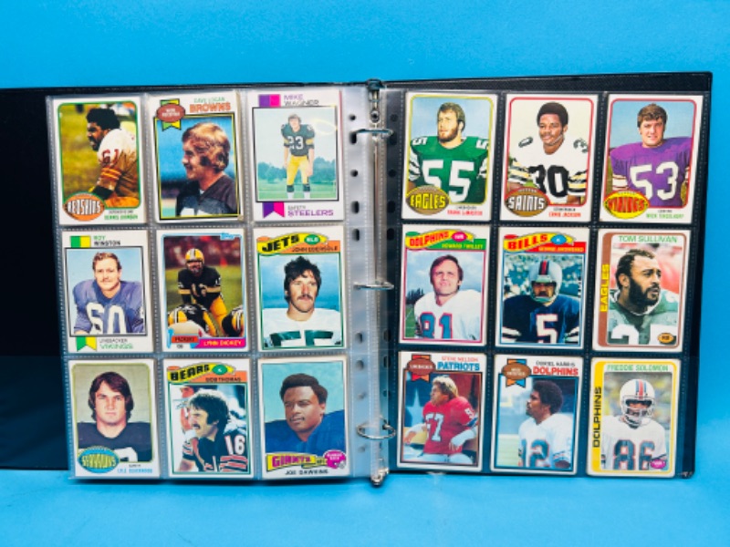 Photo 12 of 987384…252 mixed football cards from the 1970’s in binder - some may show wear from age