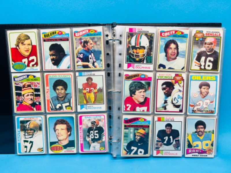 Photo 9 of 987384…252 mixed football cards from the 1970’s in binder - some may show wear from age