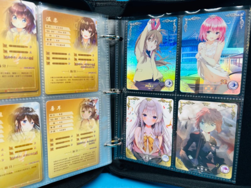 Photo 14 of 987385…60 Asian anime cards in binder-some holo